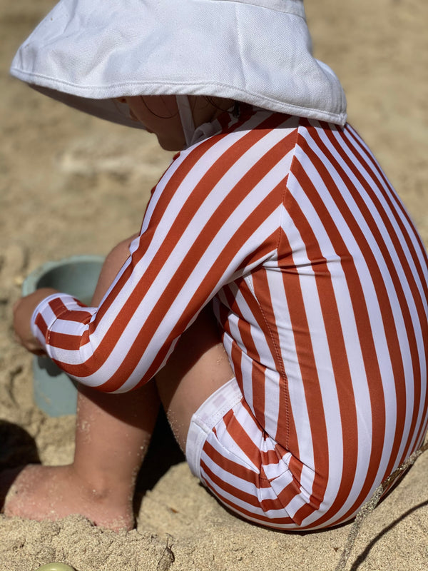 combishort upf 50+ rusty and white sun safe swimwear anti uv swimwear for kids